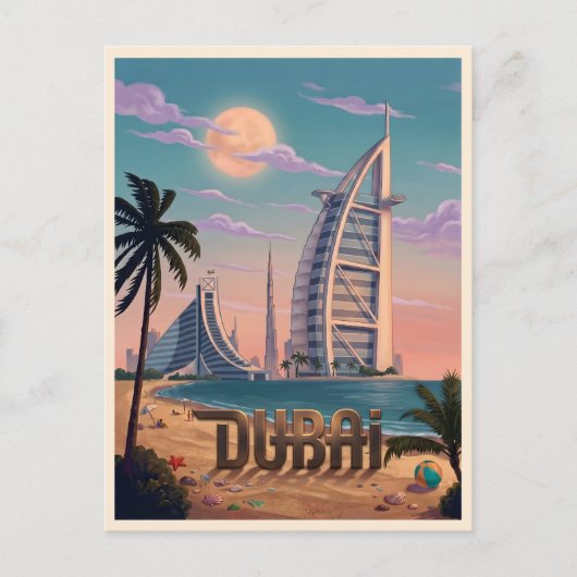 Carte Postale Paysage côtier de Dubaï (Devant)