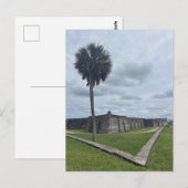 Carte Postale Paysage côtier du fort historique de St. Augustine (Devant / Derrière)