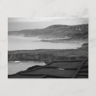 Carte Postale Paysage côtier noir et blanc