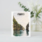 Carte Postale Paysage côtier tropical de Phuket Thaïlande (Debout devant)