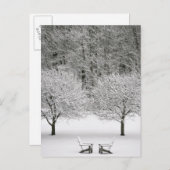 Carte Postale Paysage couvert de neige (Devant / Derrière)