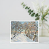 Carte Postale Paysage couvert de neige, Viggo Langer (Debout devant)