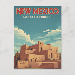 Carte Postale Paysage d'adobe du Nouveau-Mexique