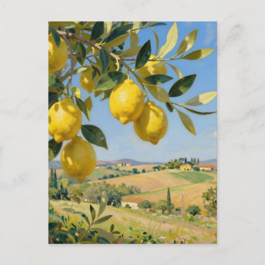 Carte Postale Paysage d'arbre à citrons de Toscane (Devant)