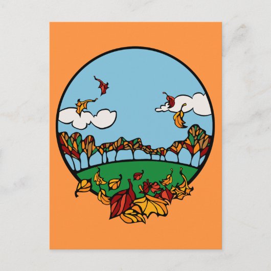 Carte Postale Paysage d'automne (Devant)