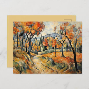 Carte Postale Paysage d'automne Art moderne