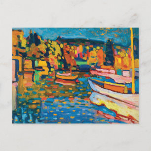 Carte Postale Paysage d'automne avec bateaux de Wassily Kandinsk