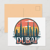 Carte Postale Paysage de Dubaï Voyage (Devant / Derrière)