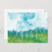 Carte Postale Paysage de ferme aquarelle 4 (Devant / Derrière)