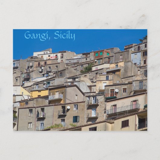 Carte Postale Paysage de Gangi (Devant)