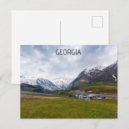 Carte Postale Paysage de Géorgie Sakartvelo (Devant / Derrière)
