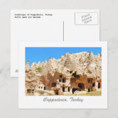 Carte Postale Paysage de la Cappadoce (Devant / Derrière)