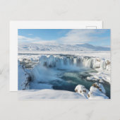 Carte Postale Paysage de la cascade de Godafoss (Devant / Derrière)