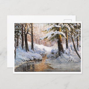 Carte Postale Paysage de la forêt de neige, Walter Moras