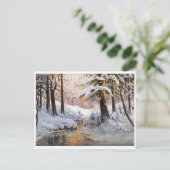 Carte Postale Paysage de la forêt de neige, Walter Moras (Debout devant)