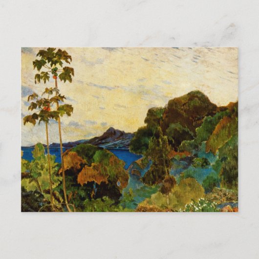 Carte Postale Paysage de la Martinique de Paul Gauguin (1887) (Devant)