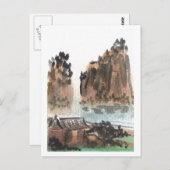 Carte postale Paysage de la rivière chinoise (Devant / Derrière)