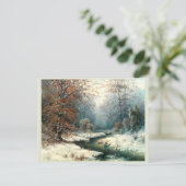 Carte Postale Paysage de la rivière d'hiver (Debout devant)