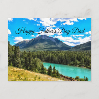 Carte Postale Paysage de lac de montagne Fête des Pères