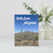 Carte Postale Paysage de l'Arizona Saguaro Cactus Nature (Debout devant)