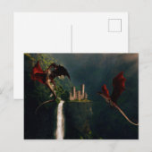 Carte Postale Paysage de l'Imaginaire du château des Dragons rou (Devant / Derrière)