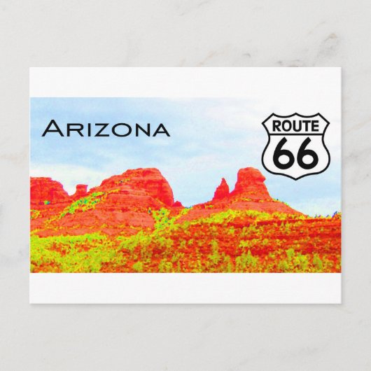 Carte Postale Paysage de l'itinéraire 66 de l'Arizona (Devant)
