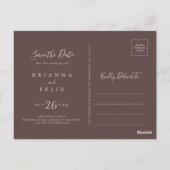 Carte Postale Paysage de montagne clair Enregistrer la date hori (Dos)