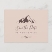 Carte Postale Paysage de montagne clair Enregistrer la date hori (Devant)