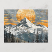 Carte Postale Paysage de montagne majestueux - Nature rustique (Dos)