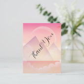 Carte Postale Paysage de montagne pastel rêveux Merci (Debout devant)