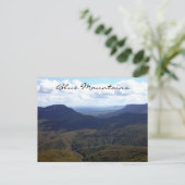 Carte Postale paysage de montagnes bleues (Debout devant)