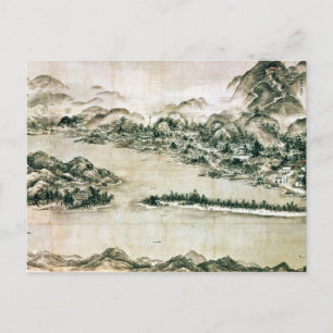 Carte Postale Paysage de montagnes et d'une rivière