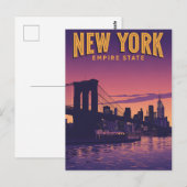 Carte Postale Paysage de New York (Devant / Derrière)