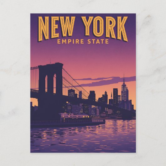 Carte Postale Paysage de New York (Devant)