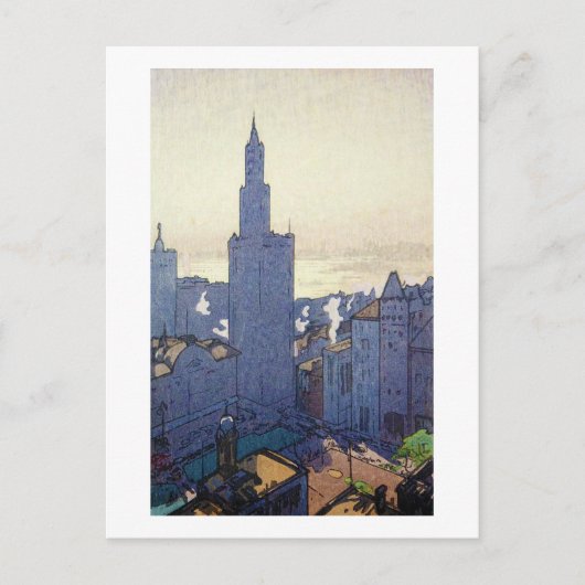 Carte Postale Paysage de New York, Hiroshi Yoshida, coupe de boi (Devant)