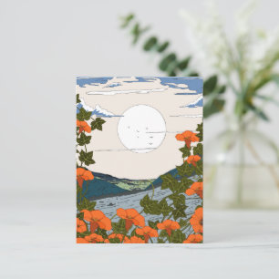 Carte Postale Paysage de prairie de fleurs sauvages magnifique