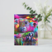 Carte Postale Paysage de rêve vif : Agrizoophobie (Debout devant)