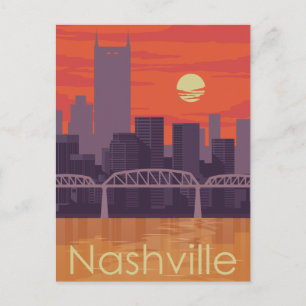 Carte Postale Paysage de Sunset City   Nashville, Tennessee