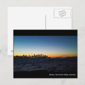 Carte Postale Paysage de Sydney la nuit (Devant / Derrière)
