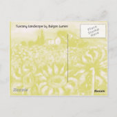 CARTE POSTALE PAYSAGE DE TOSCANE AVEC DÉBORDEMENT (Dos)