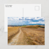 Carte Postale Paysage de Toscane le long de la via Francigena, I (Devant / Derrière)