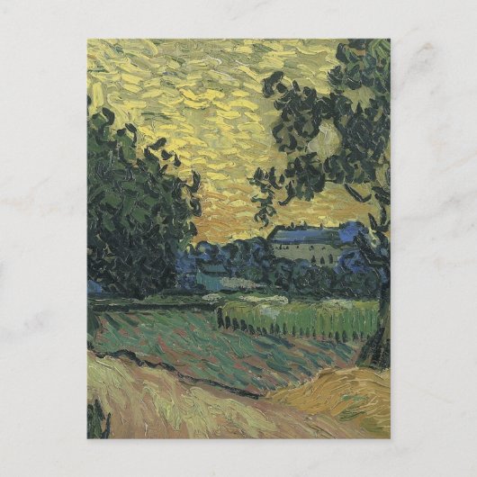 Carte Postale Paysage de Van Gogh au crépuscule (Devant)