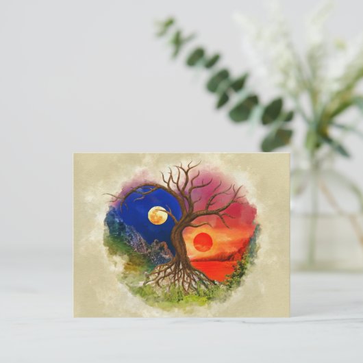 Carte Postale Paysage de Yin Yang Tree (Debout devant)