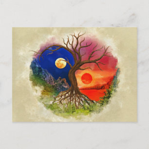 Carte Postale Paysage de Yin Yang Tree