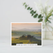 Carte Postale Paysage des collines toscanes au lever du soleil (Debout devant)