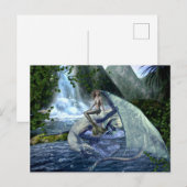 Carte Postale Paysage des Imaginaires de dragon de sirène (Devant / Derrière)