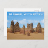 Carte Postale Paysage des Pinnacles en Australie-Occidentale (Devant / Derrière)