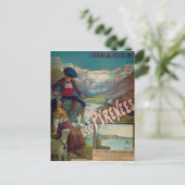 Carte Postale Paysage des Pyrénées, les enfants se reposent au b (Debout devant)