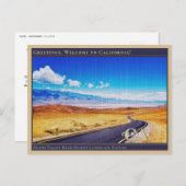 Carte Postale Paysage Désertique de Death Valley Road Nature (Devant / Derrière)