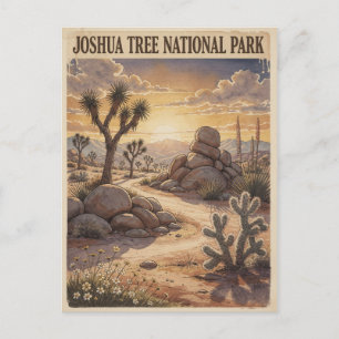 Carte Postale Paysage désertique du parc national de Joshua Tree